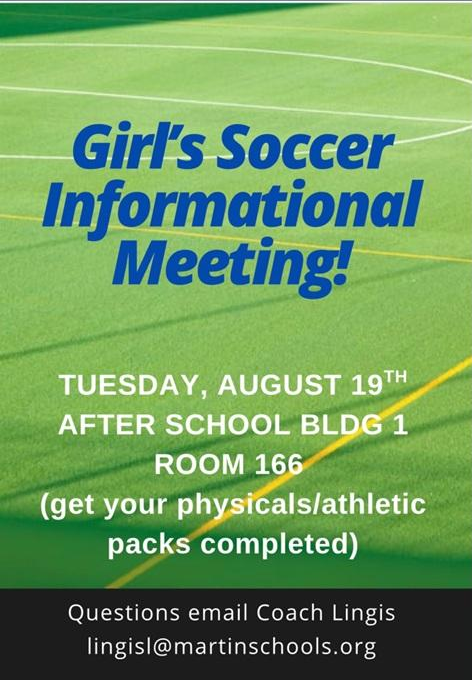 MCHS Girls Soccer Information Meeting