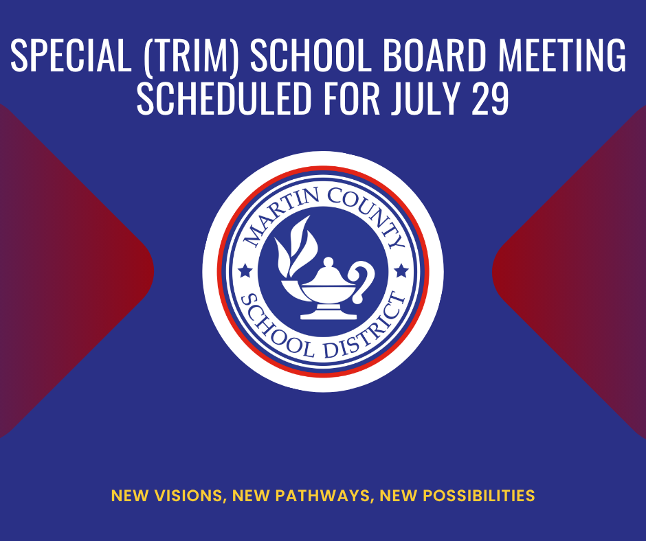 Special School Board Meeting July 29
