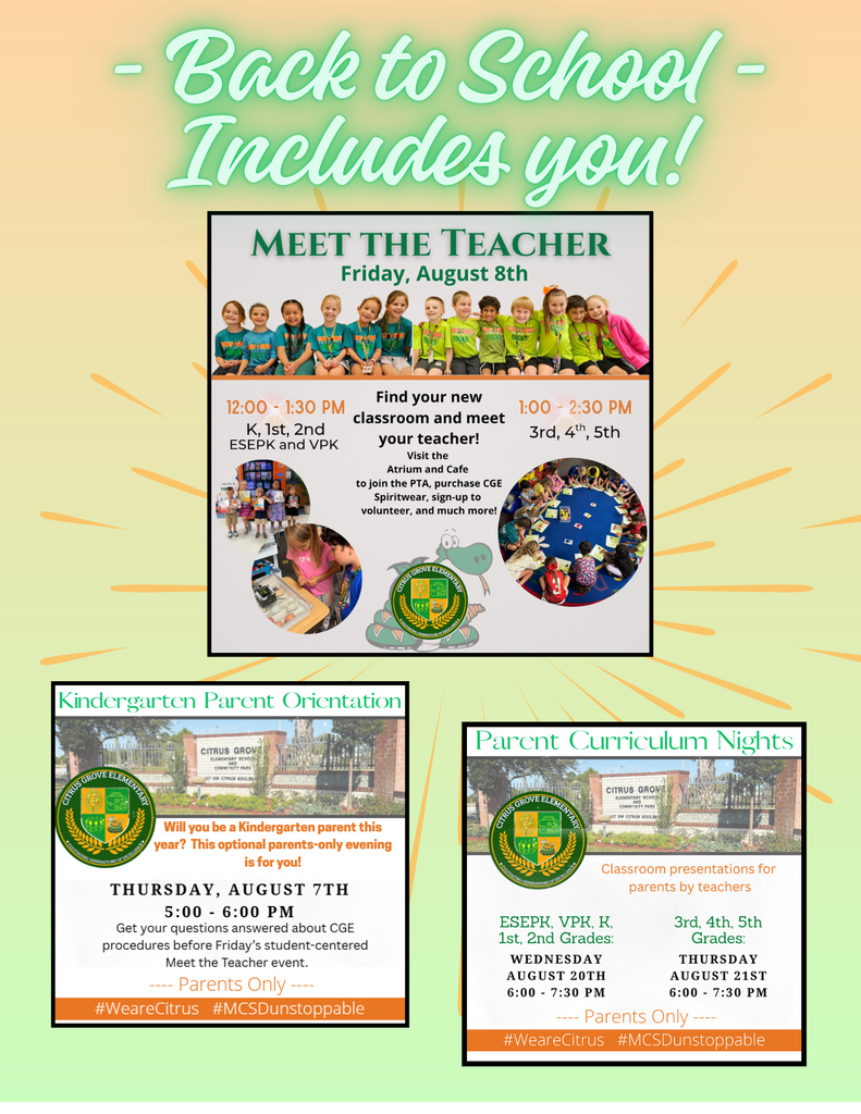 Back to School Events