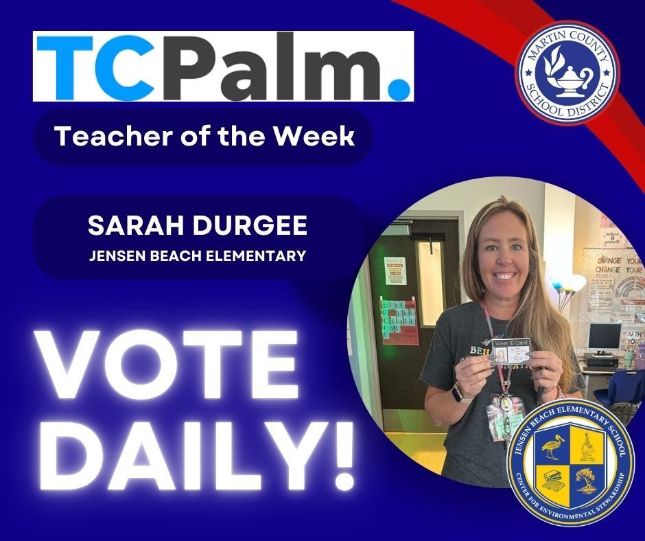 Vote Sarah Durgee as TCPalm Teacher of the Week