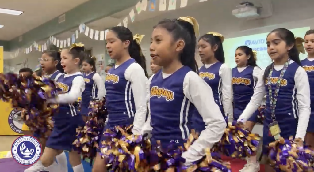 PSE students cheer for AVID