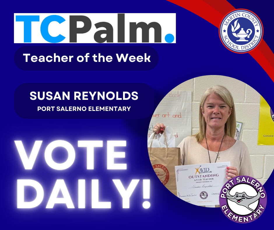 TC Palm Teacher of the Week nominee Ms. Susan Reynolds