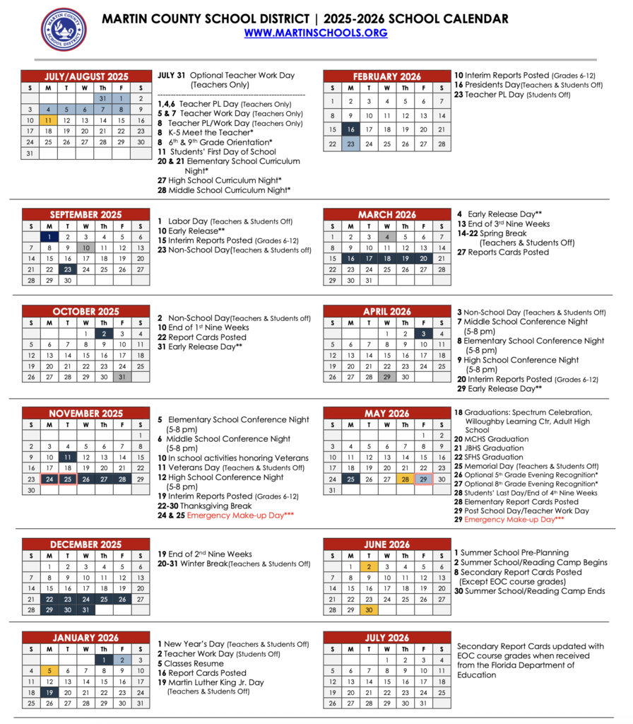 25-26 school calendar