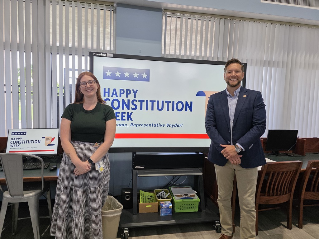 Ms. Croy and Representative Snyder - Constitution Week