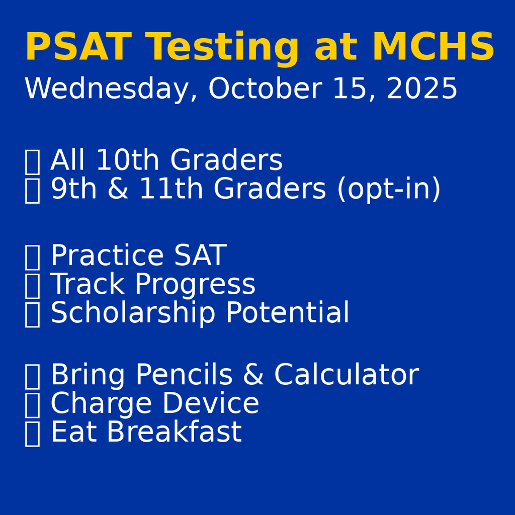PSAT @MCHS