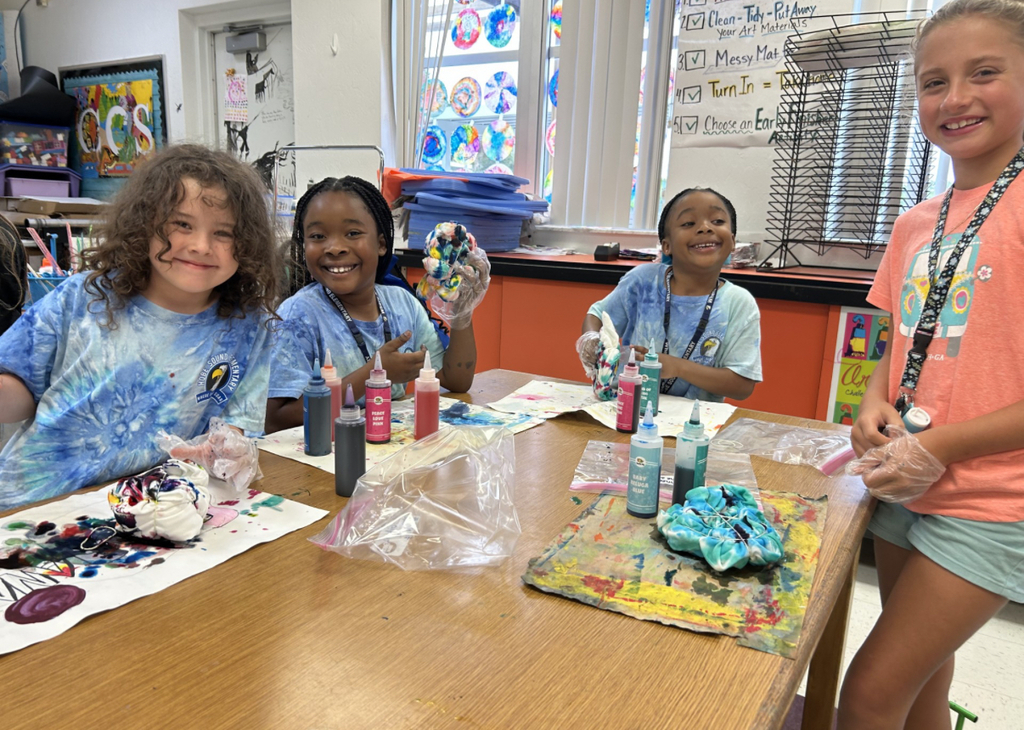 Tie dying club shirts