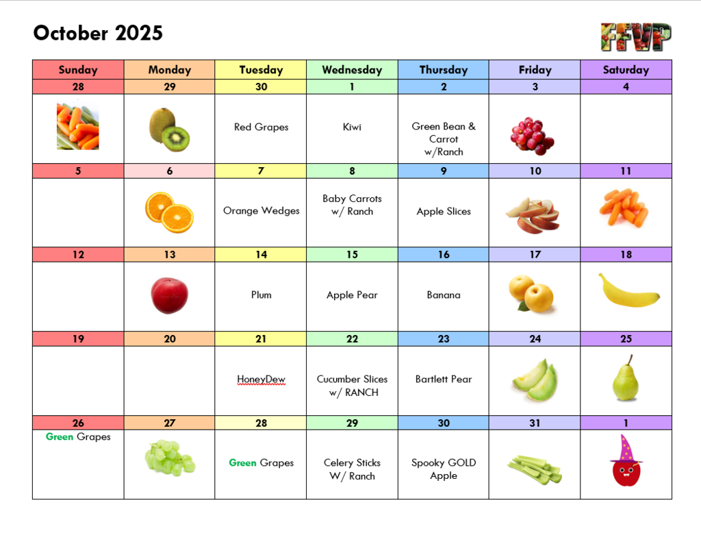 FFVP Ocyober calendar