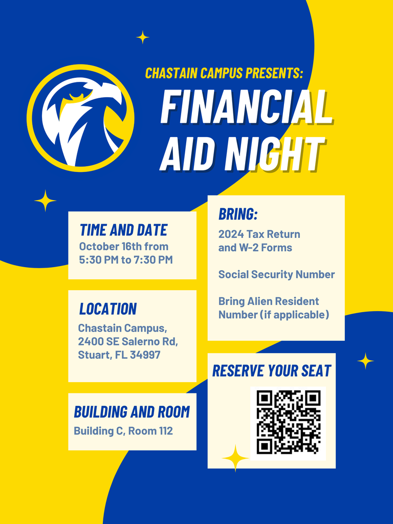 IRSC Financial AId Night at Chastain Campus - October 16, 2025