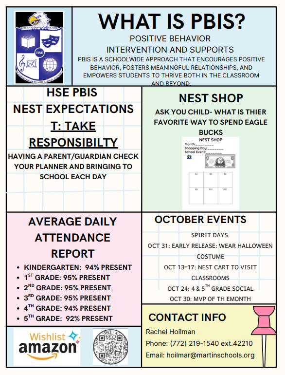 Flyer of PBIS activities
