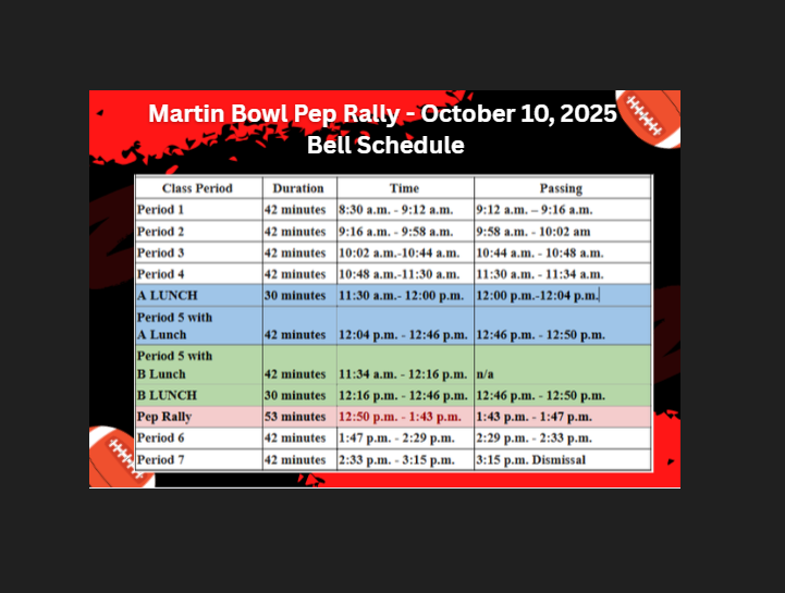 martin bowl pep rally