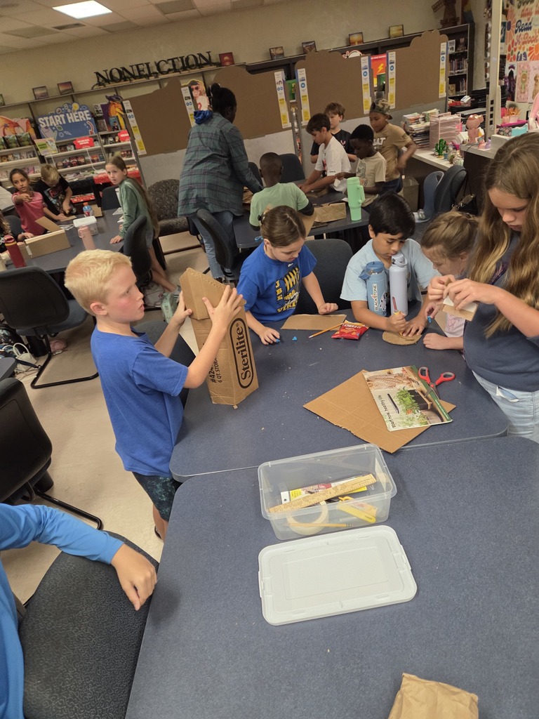 Practicing our cardboard skills!