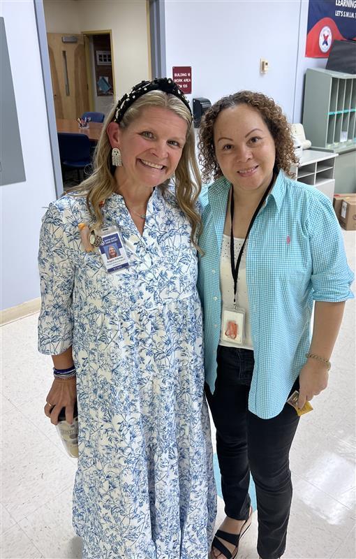 Students and staff wear blue for trustworthiness during Character Counts Week