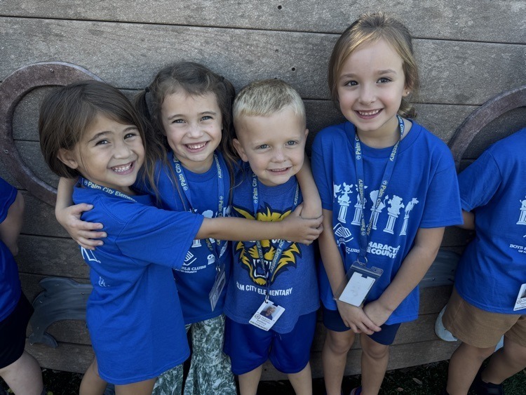 Students and staff wear blue for trustworthiness during Character Counts Week