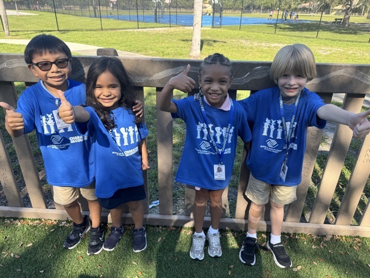 Students and staff wear blue for trustworthiness during Character Counts Week
