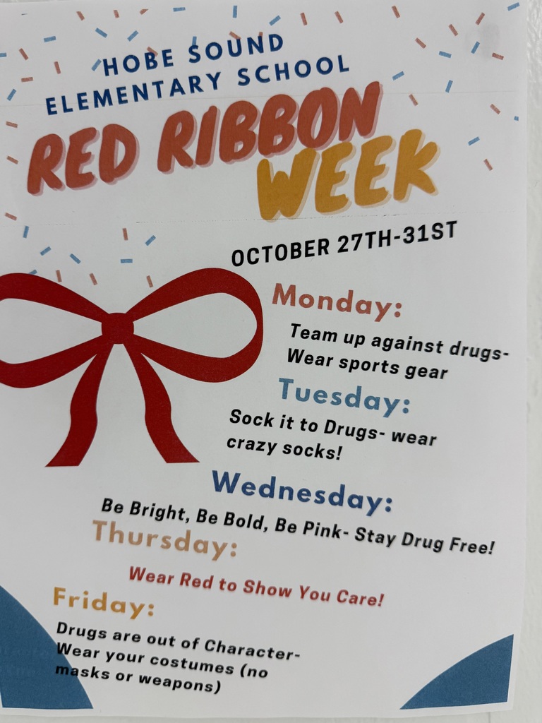 Red Ribbon Week Calendar