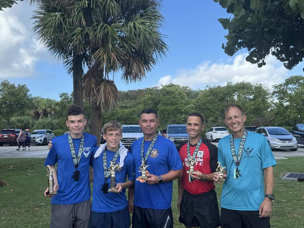 MCHS  and MCSD JROTC Runs Well at Stuart Halloween Half Marathon Relay