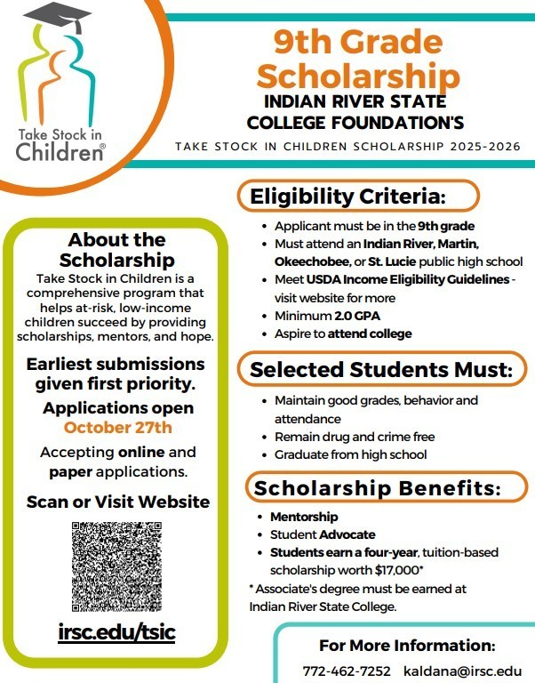 9th Grade Scholarship