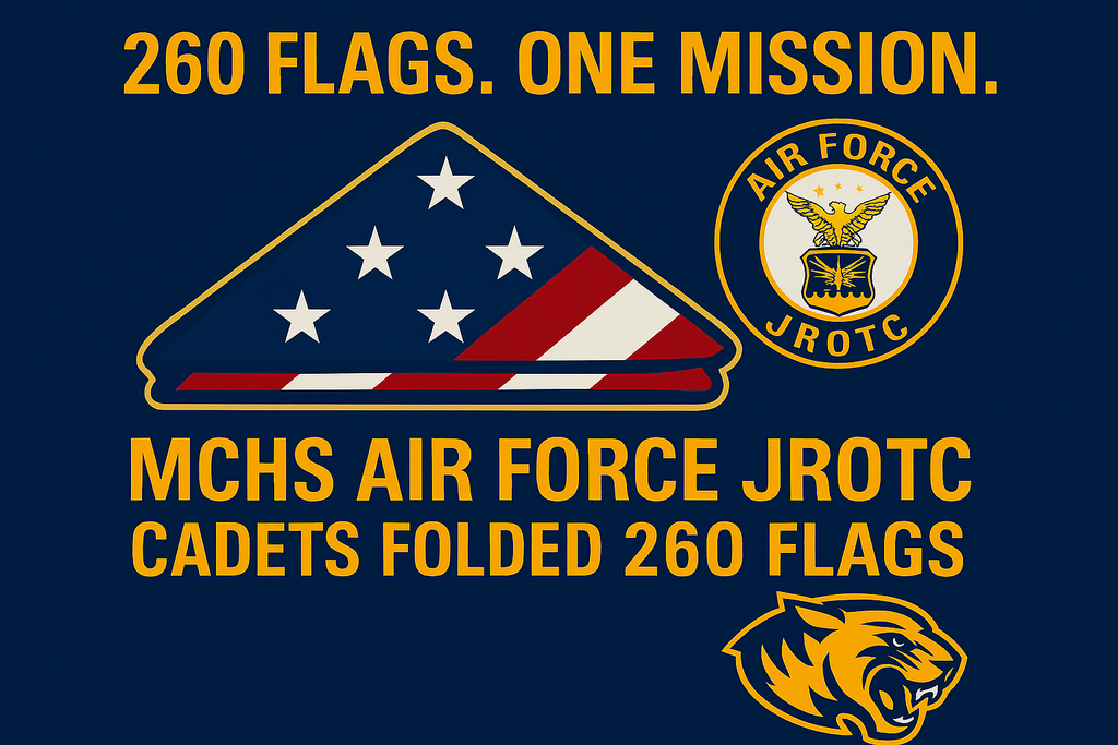 MCHS AFJROTC Folds 260 Flags