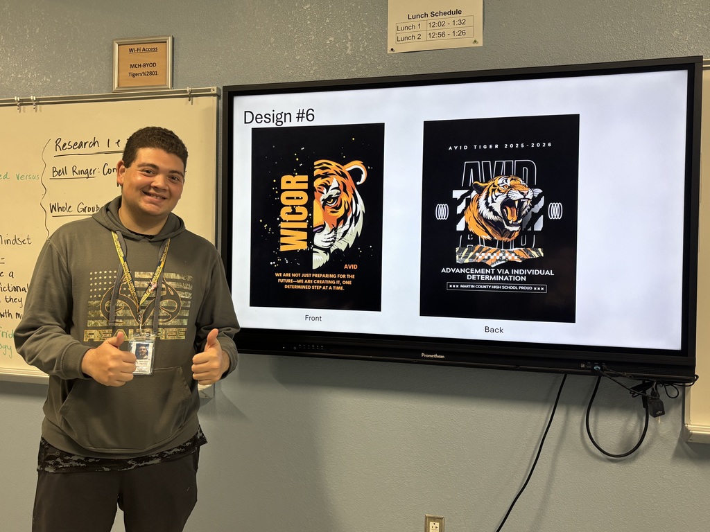 Dawson Santos - 2025-2026 Winner of the MCHS AVID T-Shirt Design Contest