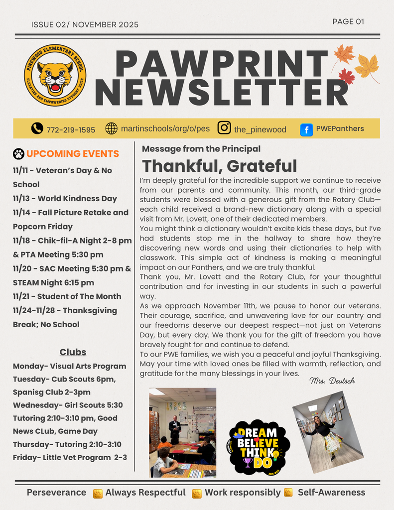 Pawprint Newsletter p1