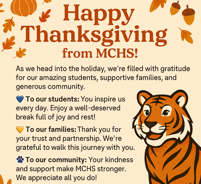 Happy Thanksgiving from MCHS!