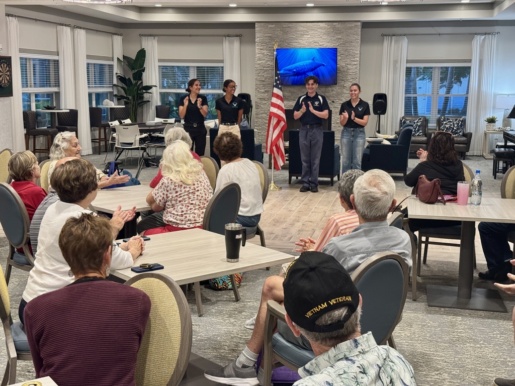 JBHS JROTC cadets visit Sovana at Stuart ahead of Veterans Day
