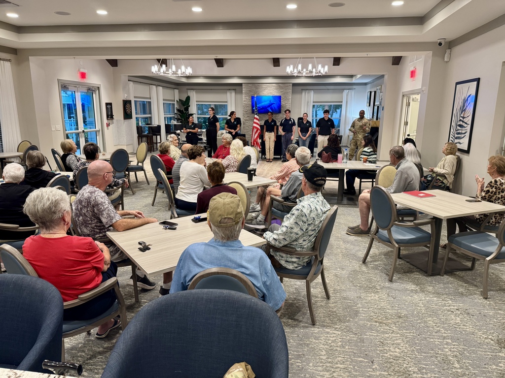 JBHS JROTC cadets visit Sovana at Stuart ahead of Veterans Day