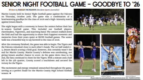 The Tiger Times - The Official Newspaper of Martin County High School