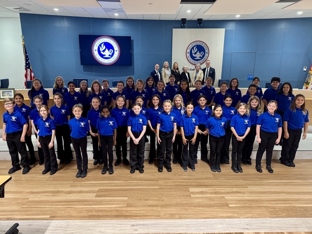 FAWE Sailfish Singers at school board meeting