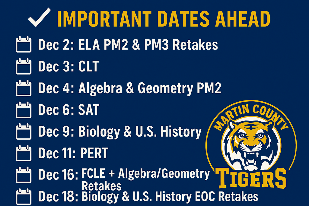 Important Dates Ahead @MCHS