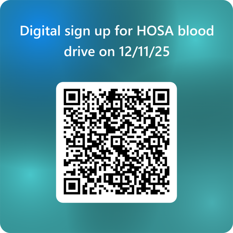 Blood Drive Sponsored by HOSA at MCHS - December 11, 2025