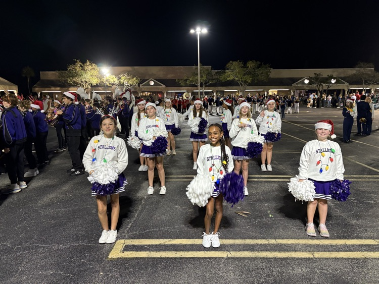 AMS Cheerleaders at the Stuart Christmas Parade