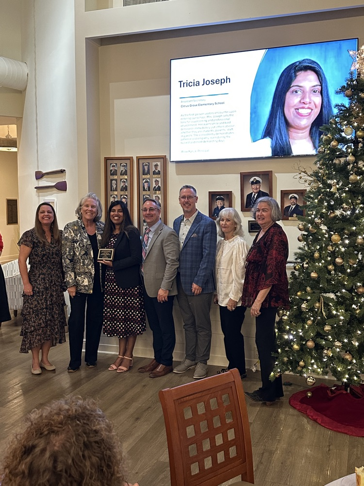 School Board recognition for Tricia Joseph