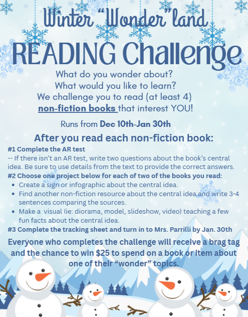 REading challenge Flyer