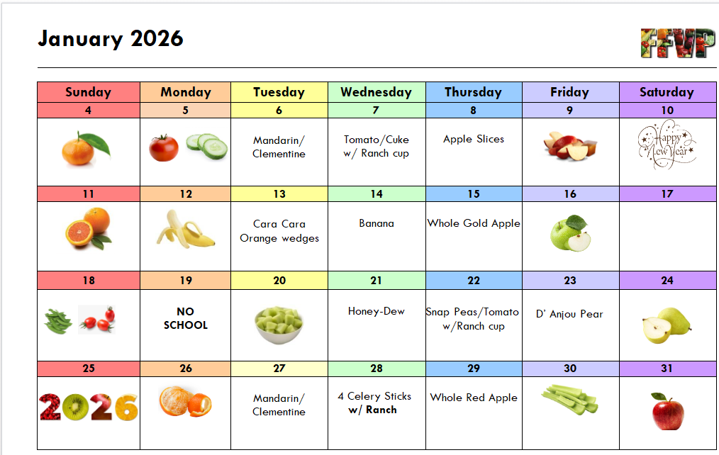 FFVP January calendar 2026