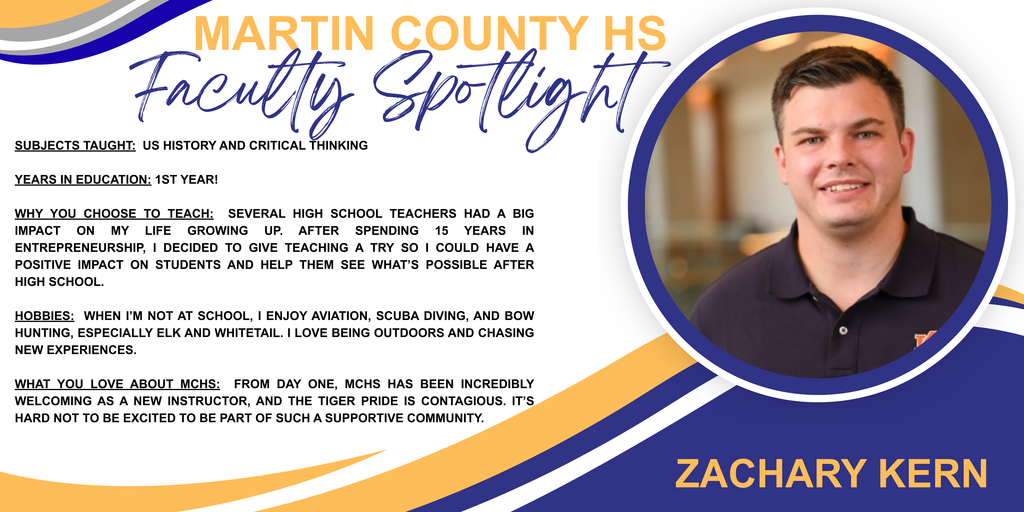 MCHS Staff Spotlight - Zachary Kern