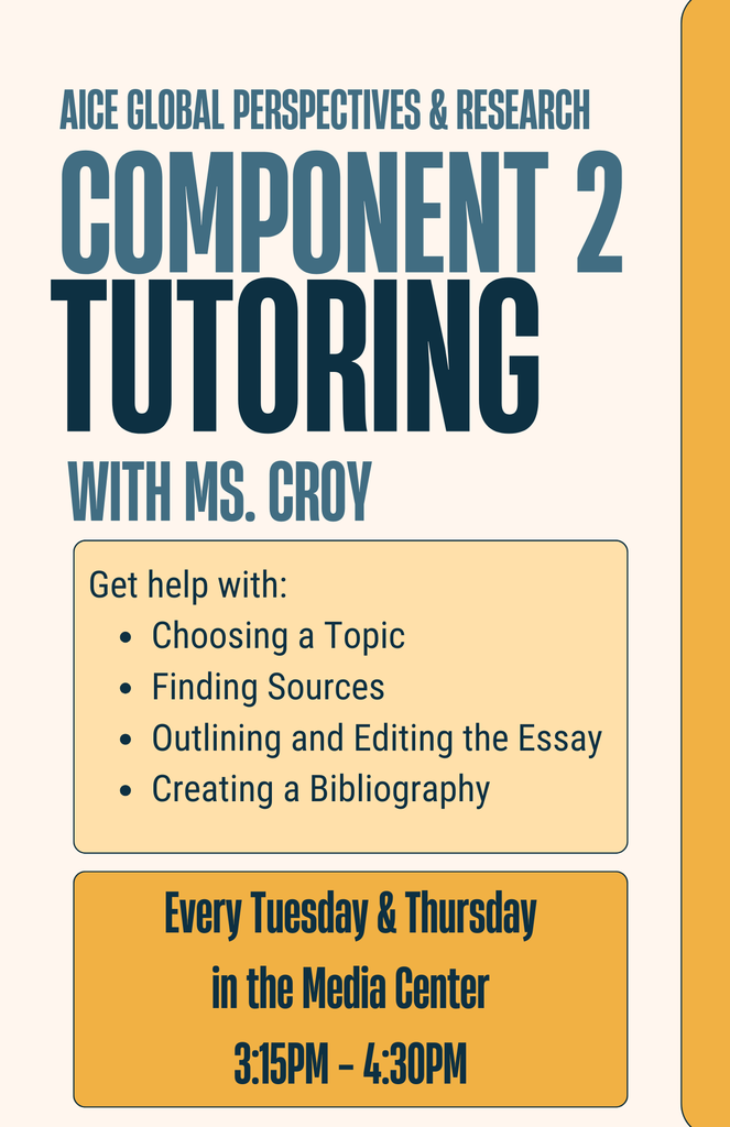 AICE Global Component 2 Tutoring @MCHS