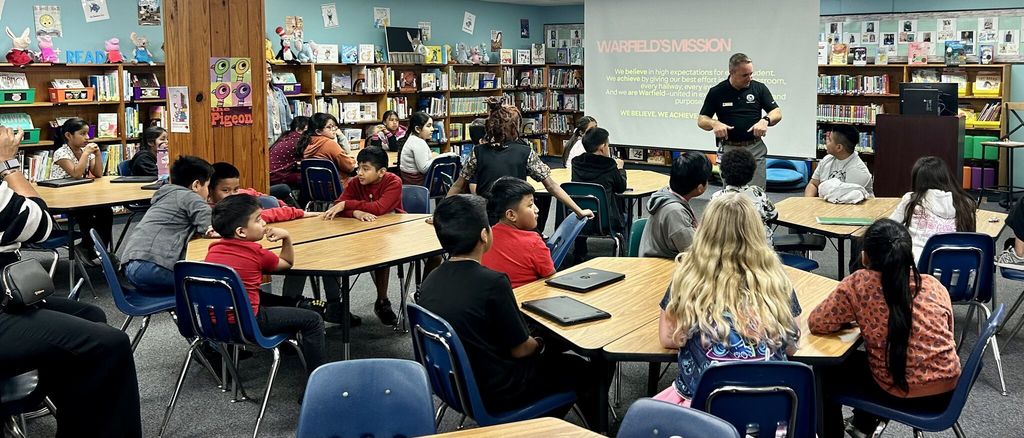 Superintendent Maine visits WES Warriors in leadership