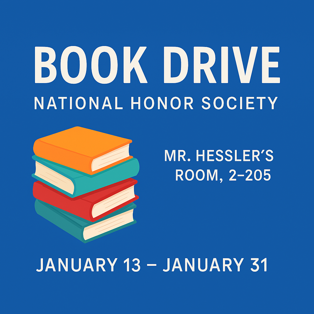 NHS Book Drive January 13 - 31,  2026