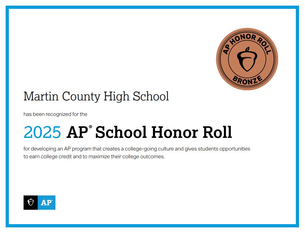 MCHS - 2025 AP School Honor Roll