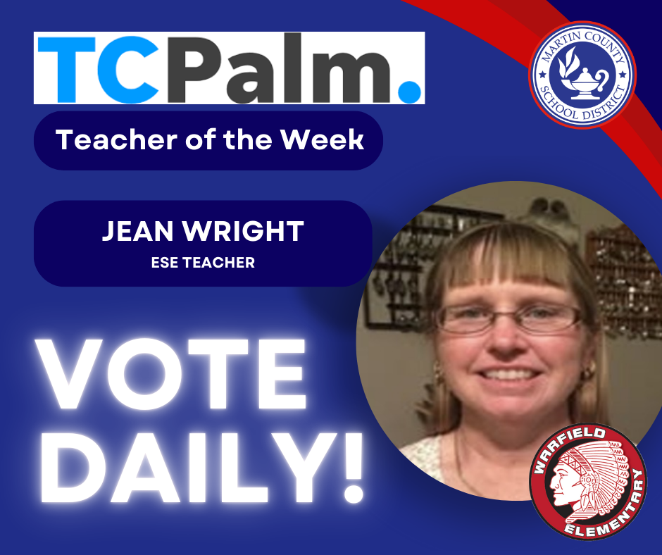 Ms. Jean Wright has been nominated for TCPalm's Teacher of the Week