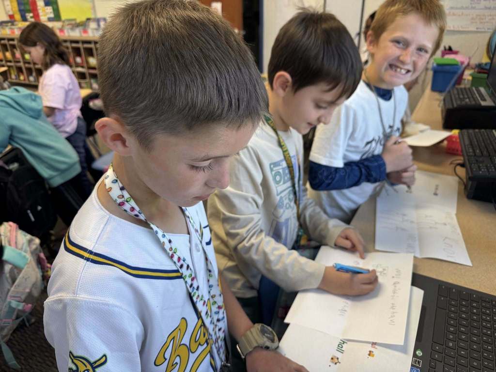 Students practice their writing skills during Celebrate Literacy Week