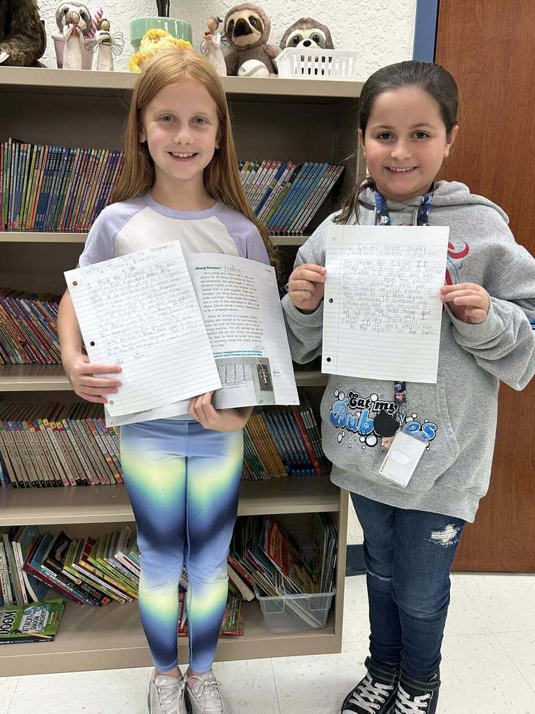 Students practice their writing skills during Celebrate Literacy Week
