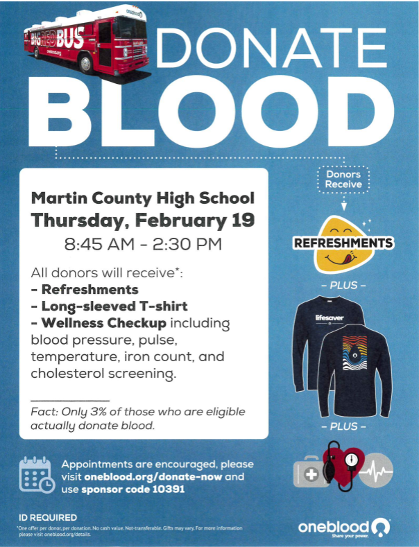 Blood Drive Sponsored by HOSA at MCHS