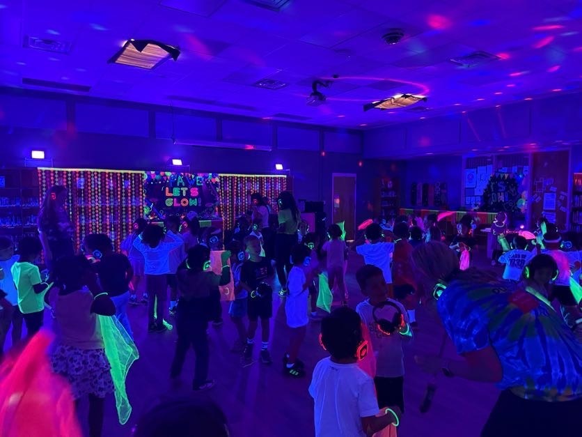 Students enjoying the Silent Disco