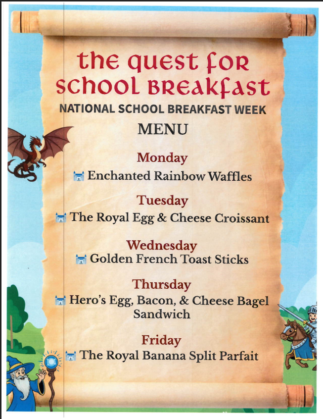 National school breakfast week menu 2026