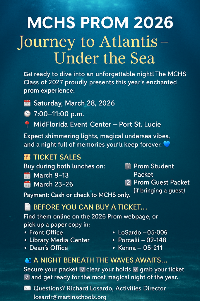MCHS A Journey to Atlantis UNDER THE SEA Prom 2026