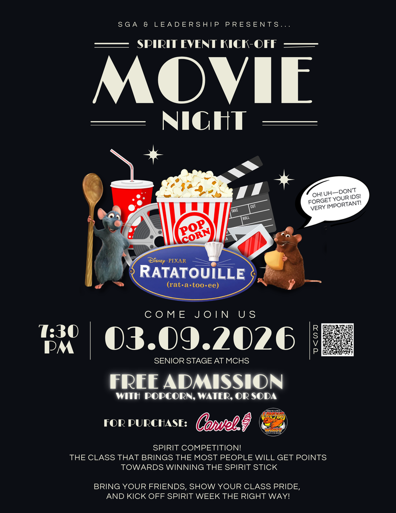 MCHS Movie Night - March 9, 2026 at 7:30pm