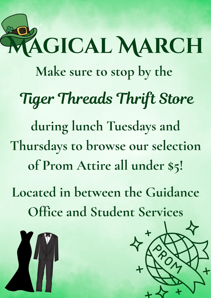 Magical March at MCHS Tiger Threads Thrift Store