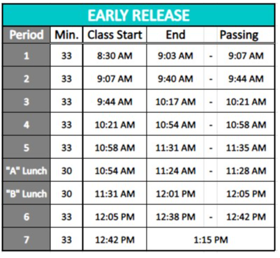 ER Day Schedule